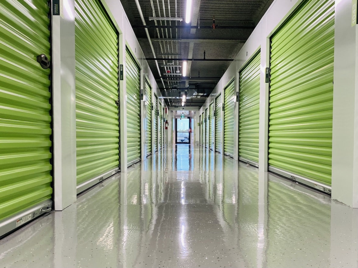 Formula Storage self storage facility in Brampton, featuring multiple different storage locker unit types.